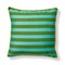 Cabana Stripe Green Indoor Outdoor Throw Pillow - 20" x 20" - Machine Washable, Perfect for Everyday Use